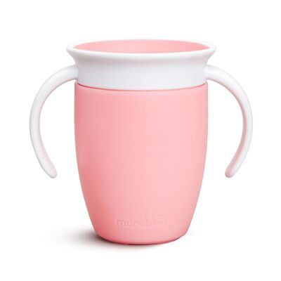 Miracle 360º anti-drip cup with handles 200ml - Pink