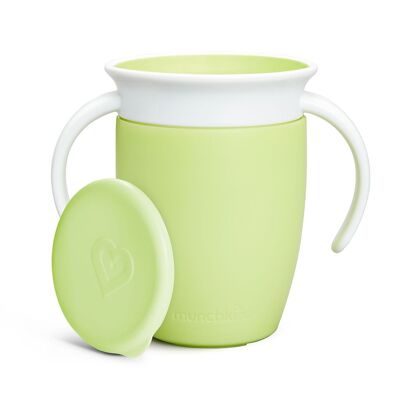 Miracle 360º anti-drip mug with handles and lid 200ml - Green