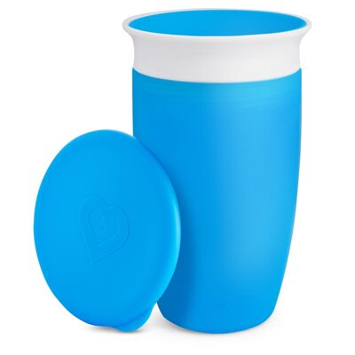 Miracle 360º anti-drip glass with lid 295ml - Blue