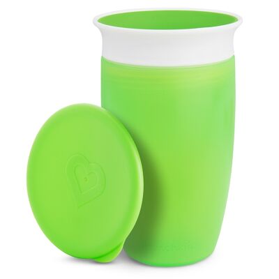 Miracle 360º anti-drip cup with lid 295ml - Green