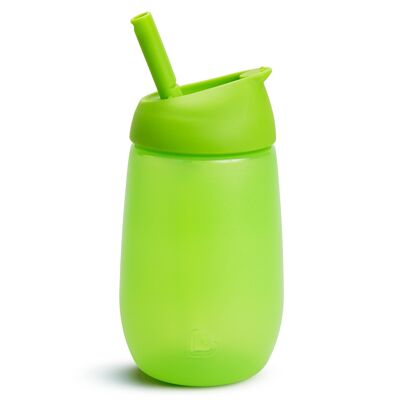 Bicchiere Simple Clean con cannuccia staccabile - verde