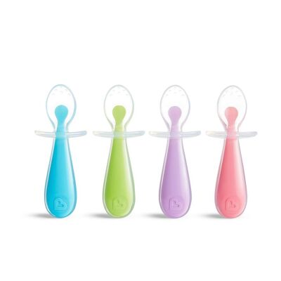 Gentle silicone learning spoons pack (2 units) - Assorted 2 colors