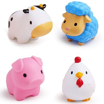 Jouet de bain Little Animals Farm lance-gicleurs (4 u.) 1