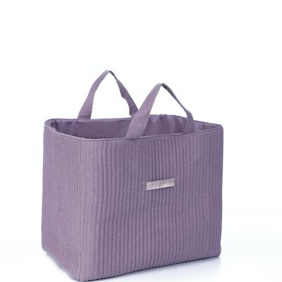 Bolso tote grande acolchado parma lunares dorados