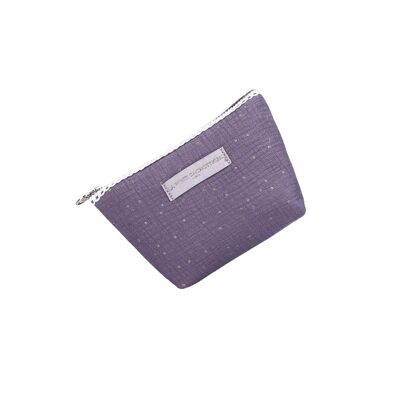 Pochette Parma con frange e pois dorati