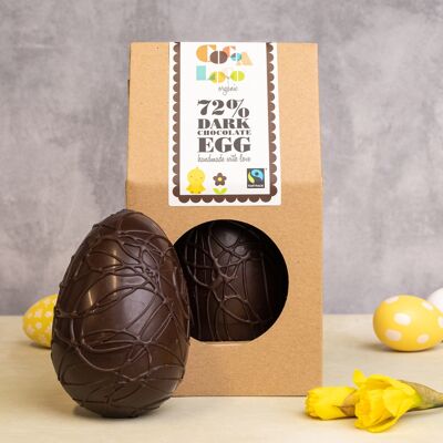 Productos Huevo de Pascua de Chocolate Negro 72% – 6 x 225g