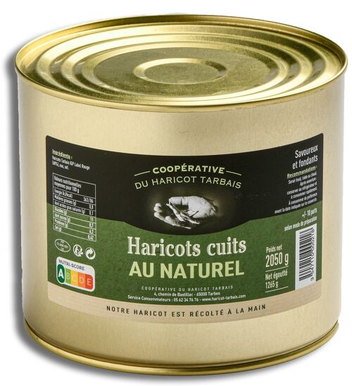 Haricots Tarbais cuits au Naturel 1,265 KG