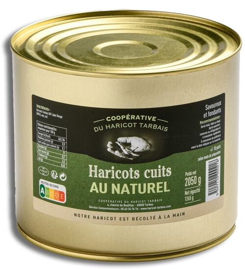 Haricots Tarbais cuits au Naturel 1,265 KG