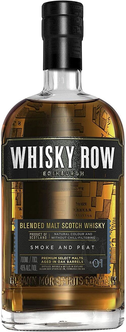 Whisky Row, Smoke and Peat, Blended Scotch Malt Whisky 70cl