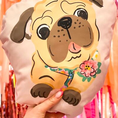 Pug- Decorative - Shaped Pillow