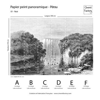 Papier Peint Panoramique Gravure - Pérou - Ciment Factory 5