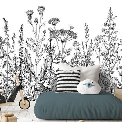 Engraving Panoramic Wallpaper - Meadow