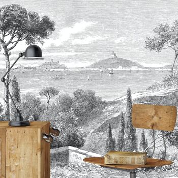 Papier Peint Panoramique Gravure - Sicile 5