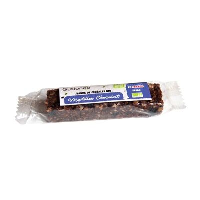 Organic blueberry chocolate cereal bar
