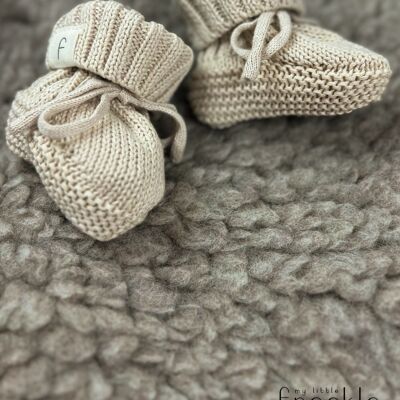 Chaussons tricotés en coton biologique