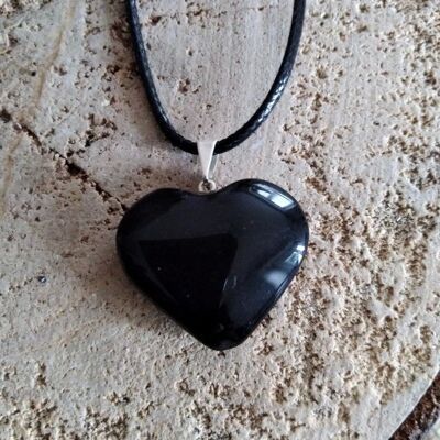 Herz aus schwarzem Obsidian-Mexiko