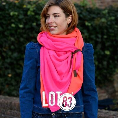 Scarf Fien Twin Neon Oranje -Pink