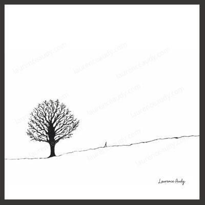 FRAME OR POSTER POETIC DRAWING TREE N°04