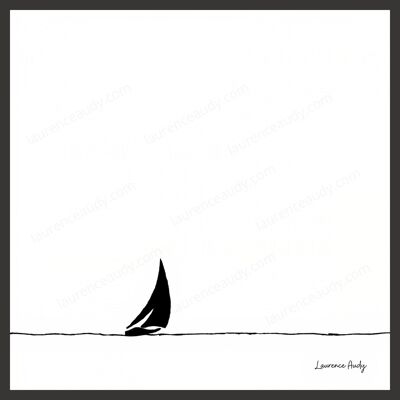 BOAT POETIC DRAWING POSTER N°02