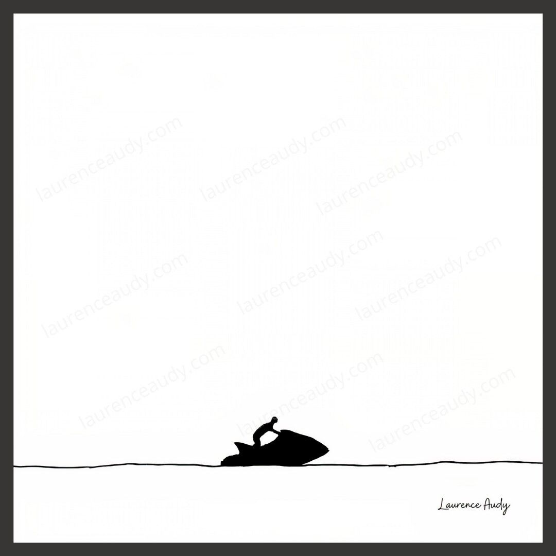 CORNICE O POSTER DISEGNO POETICO MOTO D'ACQUA N°01