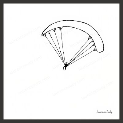 PARAGLIDING POETISCHES ZEICHNUNGSPOSTER Nr. 01