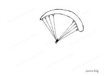 AFFICHE DESSIN POETIQUE PARAPENTE N°01 5