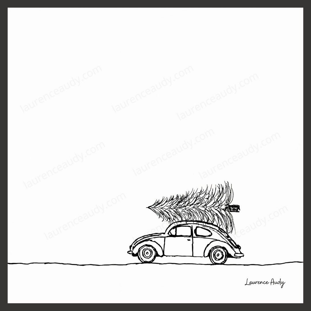 RAHMEN ODER POSTER WEIHNACHTSPOETISCHE ZEICHNUNG N°01