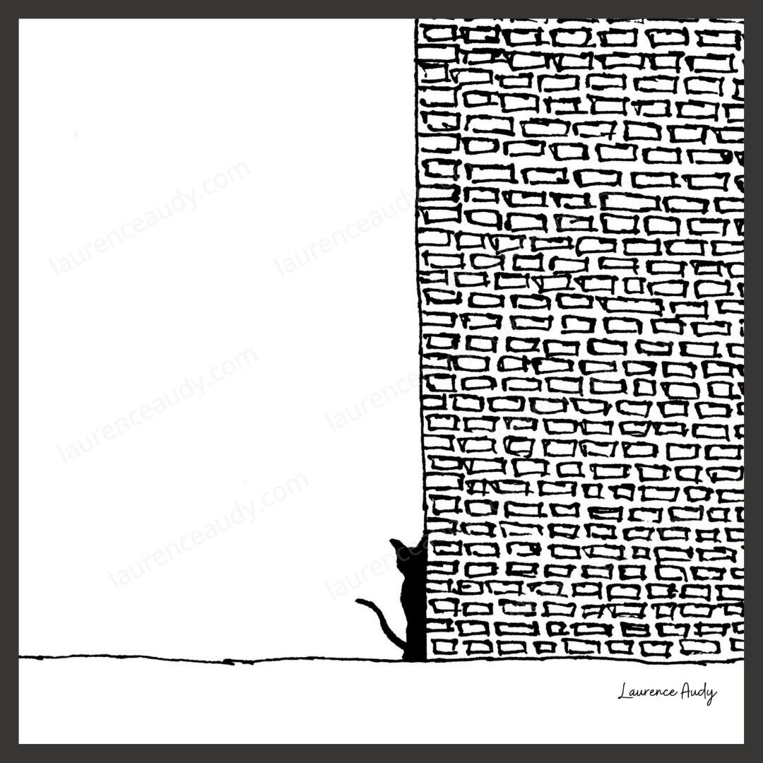 CORNICE O POSTER DISEGNO POETICO GATTO N°03