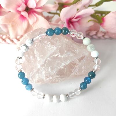 Lithotherapy appetite suppressant bracelet in natural stones