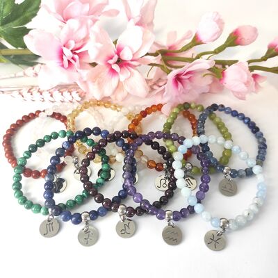 Lot of Astrology bracelets in natural stones Jewelry Lithotherapy