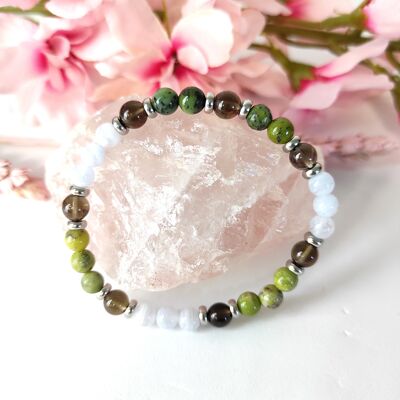 Pulsera de litoterapia confianza en uno mismo en piedras naturales