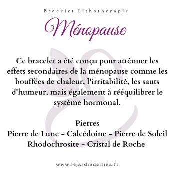 Bracelet Lithothérapie Ménopause en pierres naturelles 2