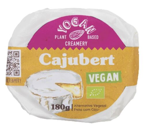 CAJUBERT type Camembert, 180g - Vegane und biologische Cashew-Alternative zu Camembert