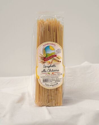 Pâtes à la semoule de blé dur - Spaghetti alla chitarra all'uovo - Spaghetti artisanale aux oeufs   (500g) 2