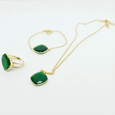 Green Quartz Elegance Jewelry Set