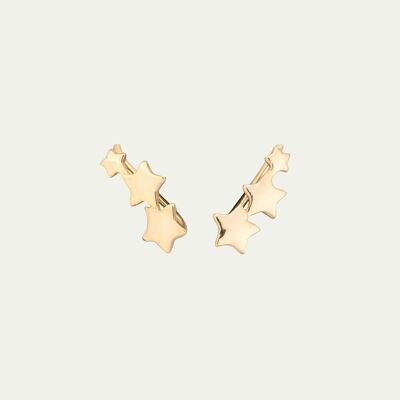Ear climbers Constellation Gold - Mint Flower -