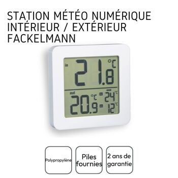 Thermomètre intérieur et extérieur numérique Fackelmann Tecno 3