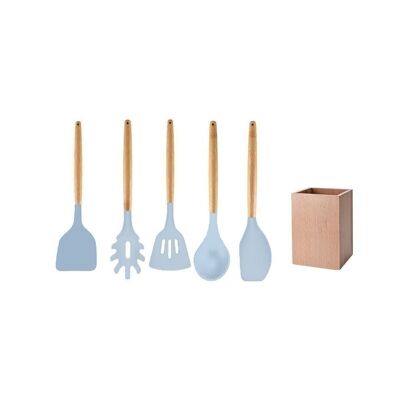 Set di utensili da cucina in legno Fackelmann con barattolo
