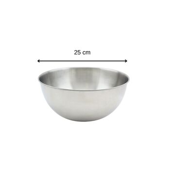 Bol à mixer en inox de 25 cm de diamètre Fackelmann Basic 2