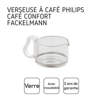 Verseuse à café compatible avec la cafetière Philips Confort 12 tasses Fackelmann 2