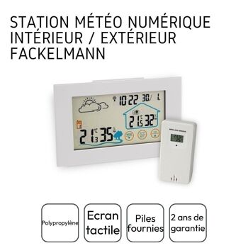 Station météo numérique intérieur / extérieur Fackelmann Tecno 9