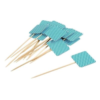 Lot de 50 cure-dents avec drapeau pour apéritif Fackelmann Eco Friendly