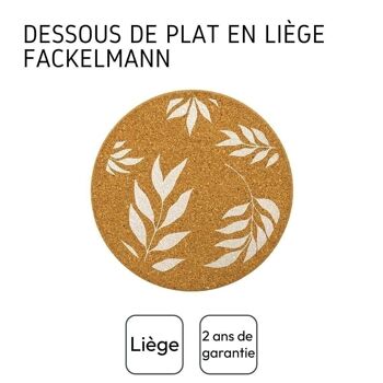 Dessous de plat en liège rond Fackelmann 7