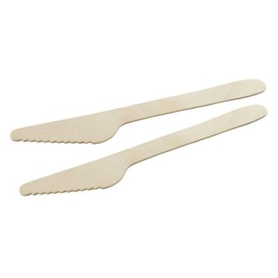 Set of 30 disposable wooden knives, recyclable and compostable Fackelmann Move