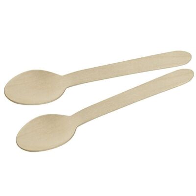 Set of 30 compostable wooden teaspoons for picnics Fackelmann Move