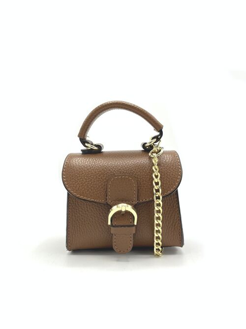 Genuine leather mini handbag, Made in Italy, art. 7022.466