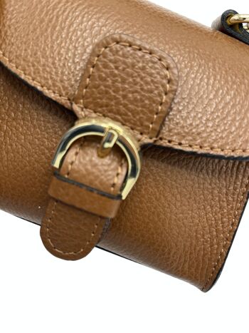 Mini sac à main en cuir véritable, Made in Italy, art. 7022.466 4