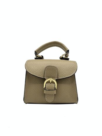 Mini sac à main en cuir véritable, Made in Italy, art. 7022.466 5