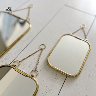 Mirror Necklace Rectangle; price per set of three