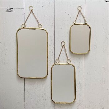 Collier miroir rectangulaire ; prix par lot de trois 2